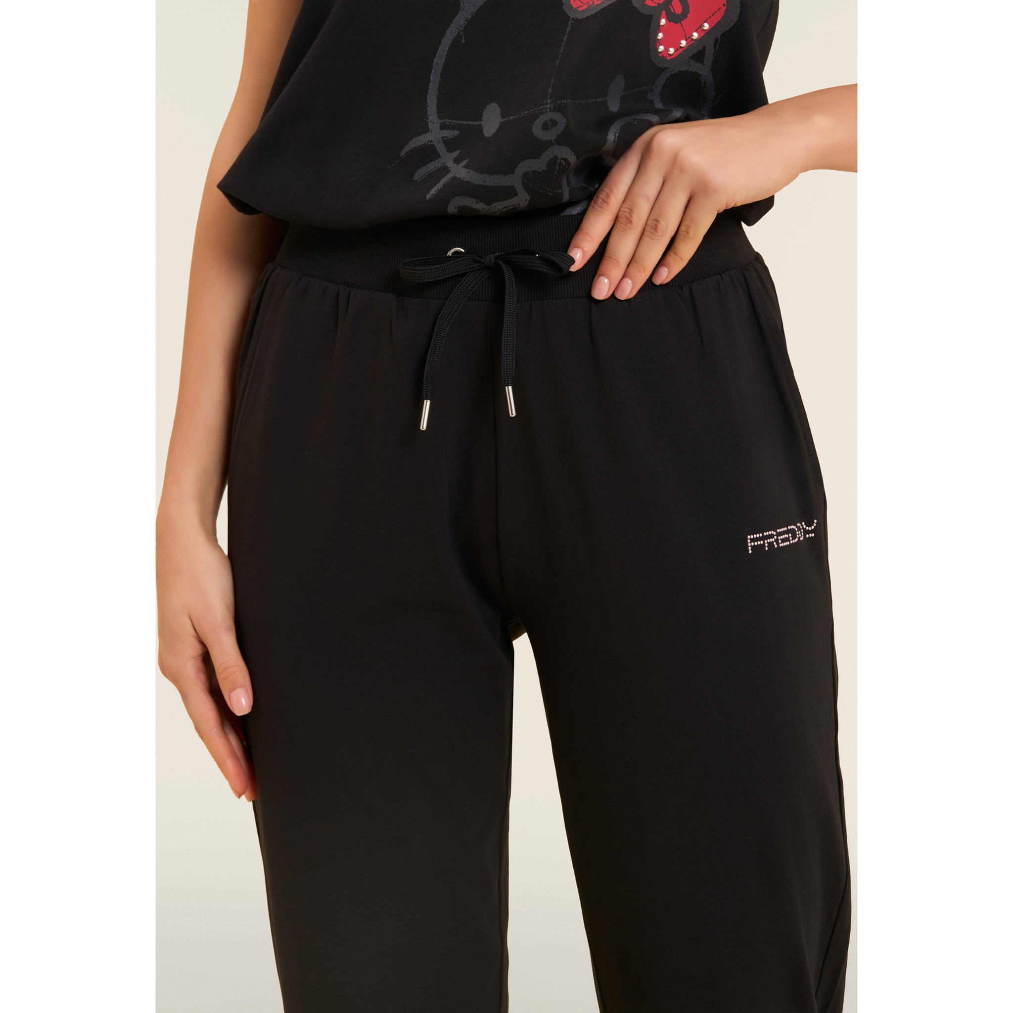 Pantaloni Sportivi Regular con Vita in Costina e Logo FREDDY