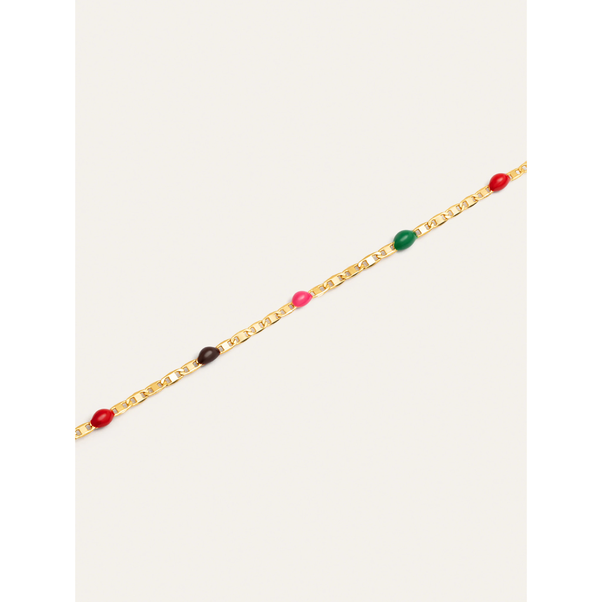 Collana Fine Enamel Miele Placcato Oro