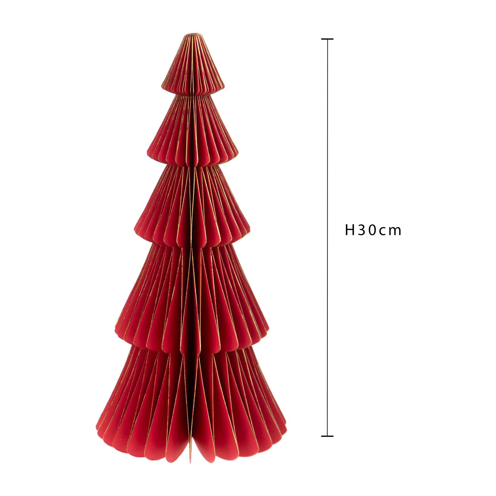 Albero carta - Pezzi 2 - Colore Rosso - 14x30Hx14cm - Bianchi Dino