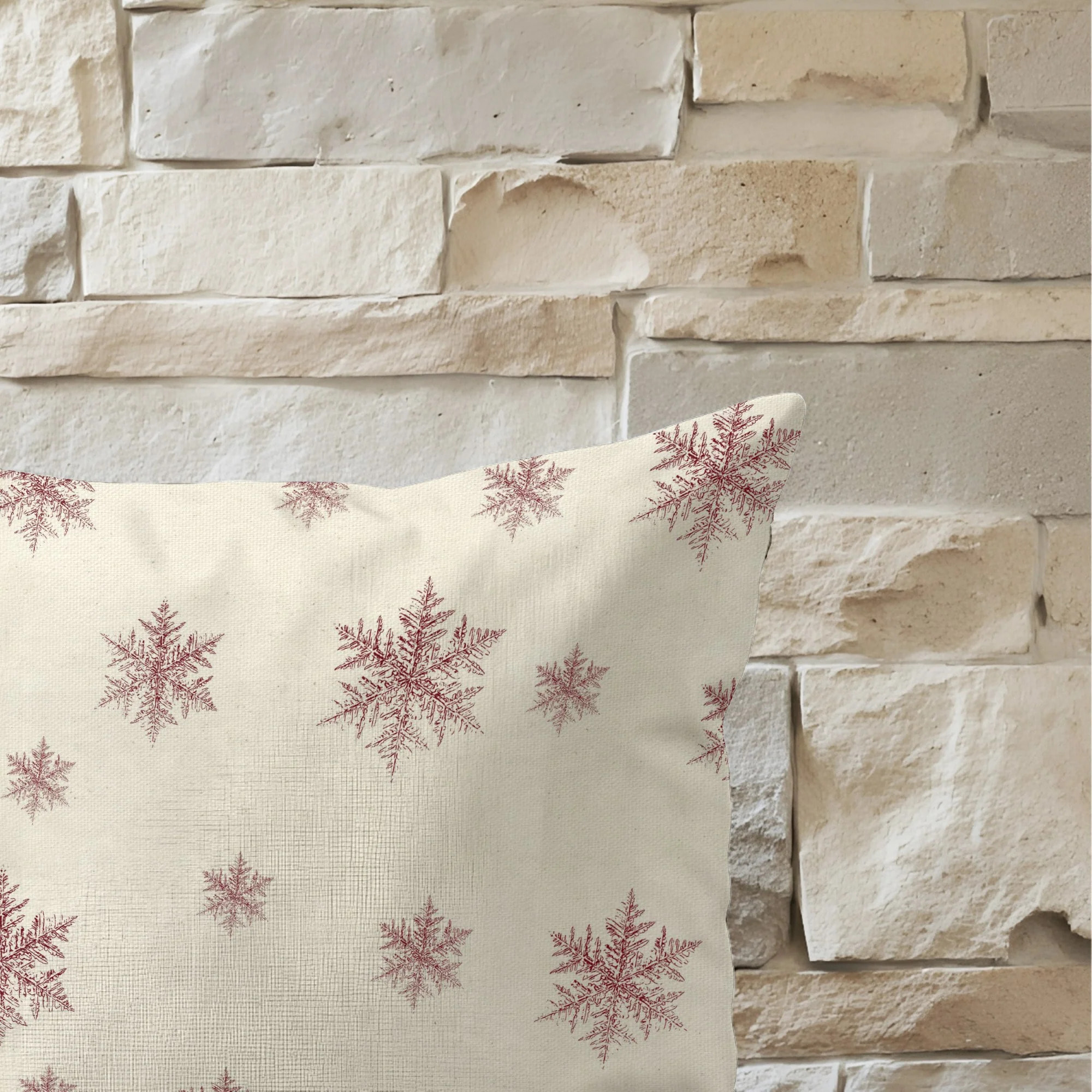 Housse de coussin 100% algodón Christmas Red Toile 50x50 cm