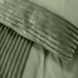 Parure housse de couette unie 100% polyester - figue