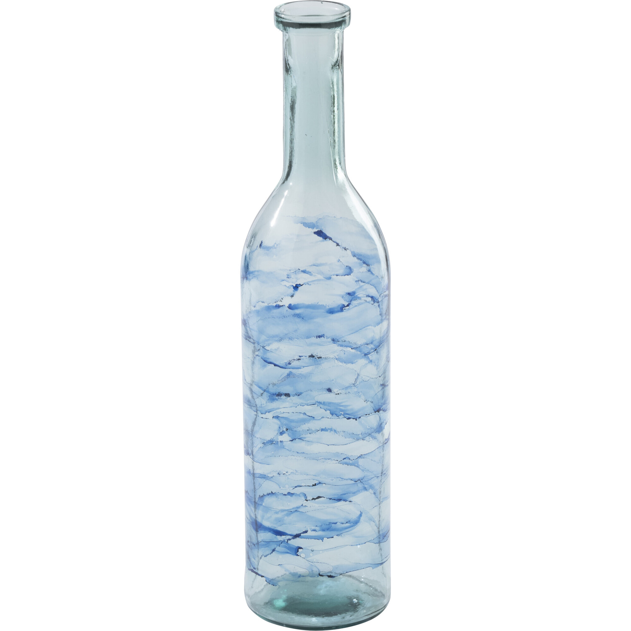J-Line Vase Vague - verre - bleu