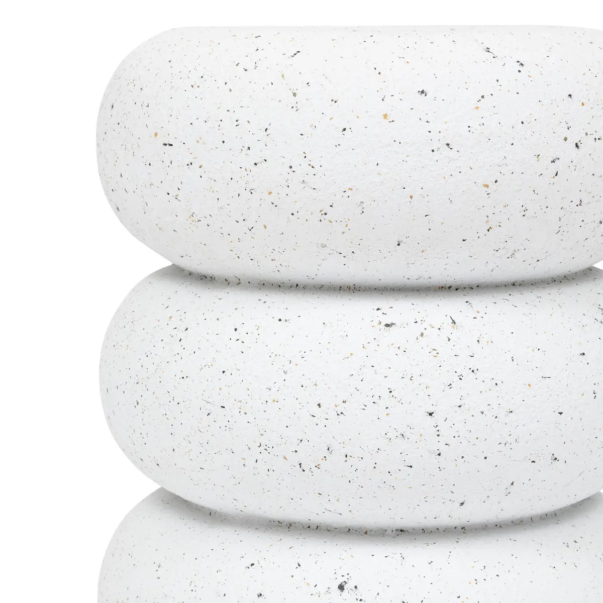 Table d’appoint "Stoneto" blanc 43x35x35cm