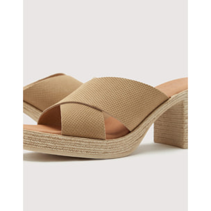 Sandalia Tacón Camel - Marty