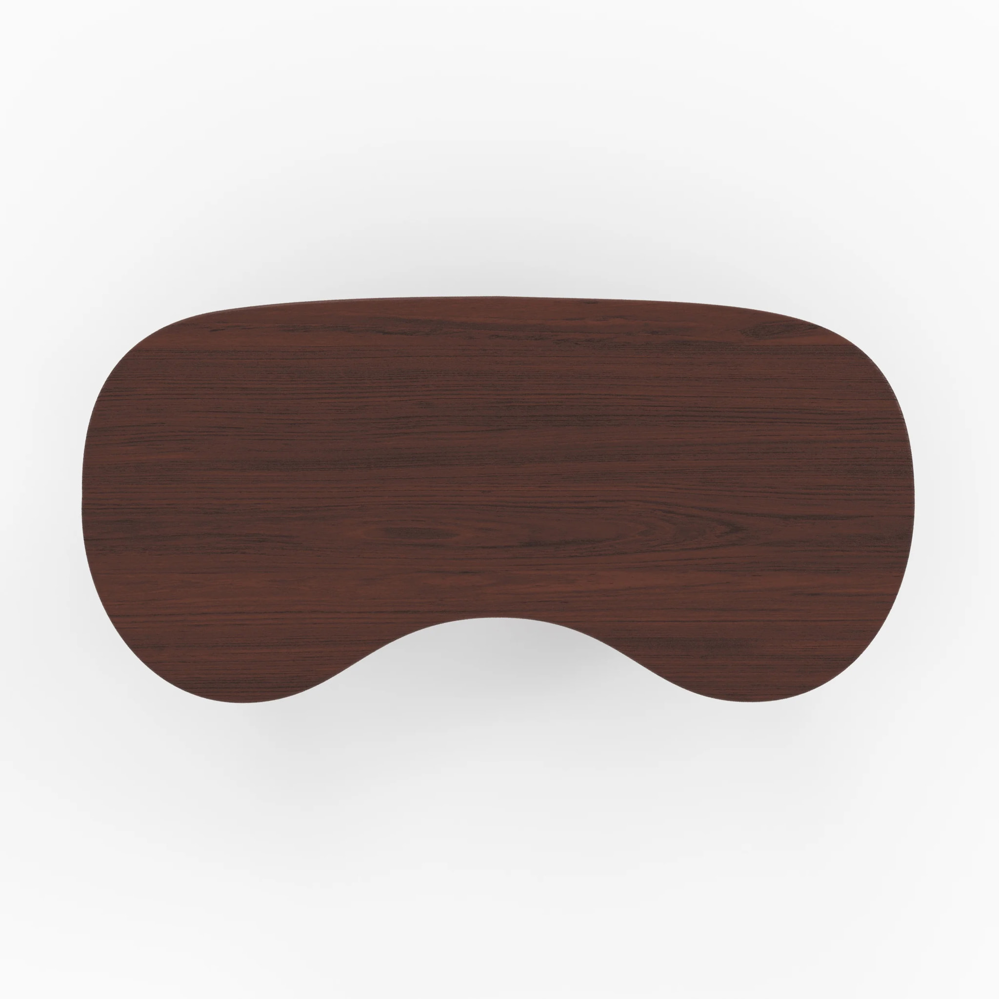 Table basse organique en bois massif de mindi foncé - Brandan