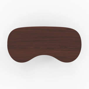 Table basse organique en bois massif de mindi foncé - Brandan