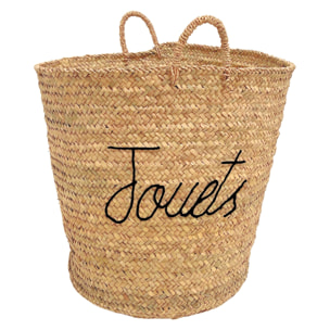 Grand panier naturel JOUETS XL - Noir