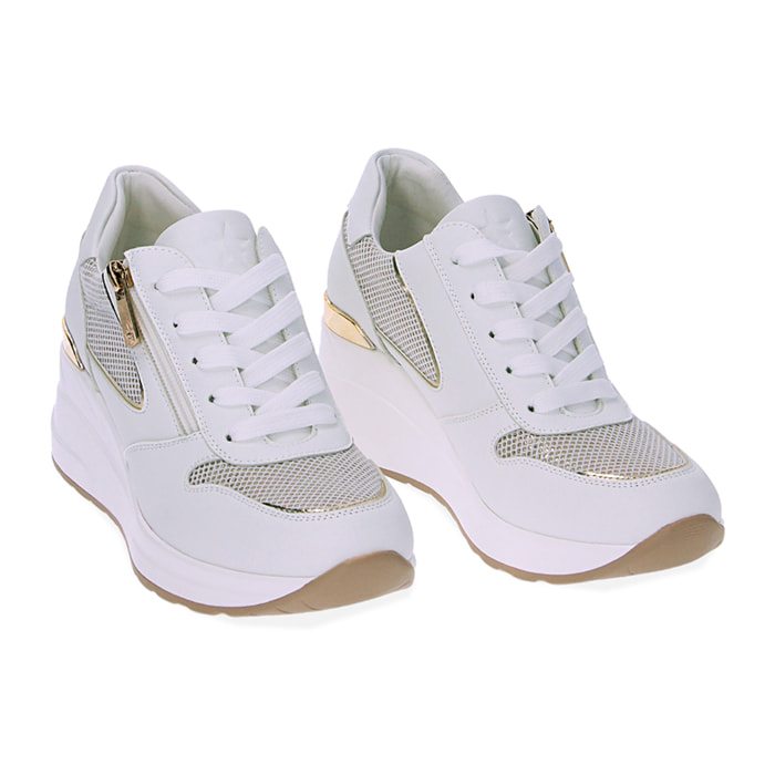 Zapatillas blanco y oro