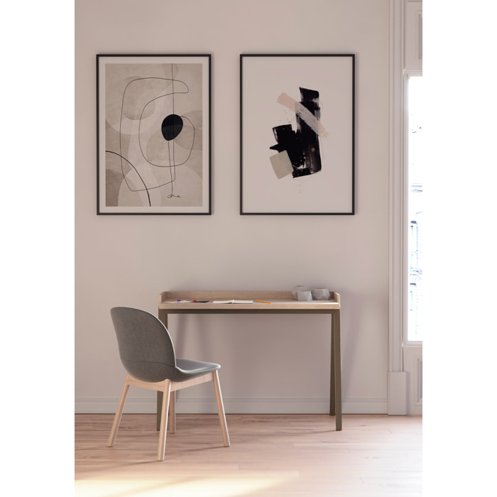 Escritorio Paris roble y moka 81x111x50