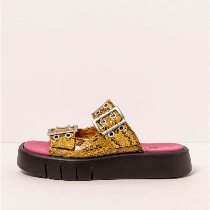 Sandalias 1858 SNAKE LIMON/ MALAGA color Limon