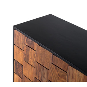 Aparador de Madera de Mango Estilo Rústico Étnico Moderno