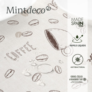 Nappe anti-taches COFFEE MARRON - enduite