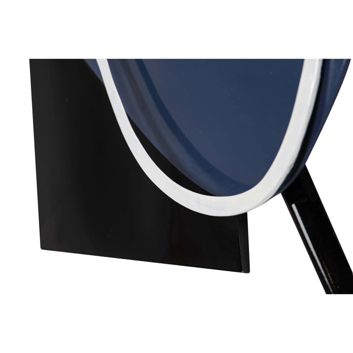 Adorno Pared Metal Negro Azul 66x6x81 Cm
