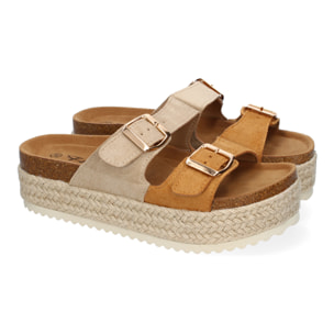 Sandalia de Plataforma para Mujer, Cómodas y Elegantes, Forradas de Yute