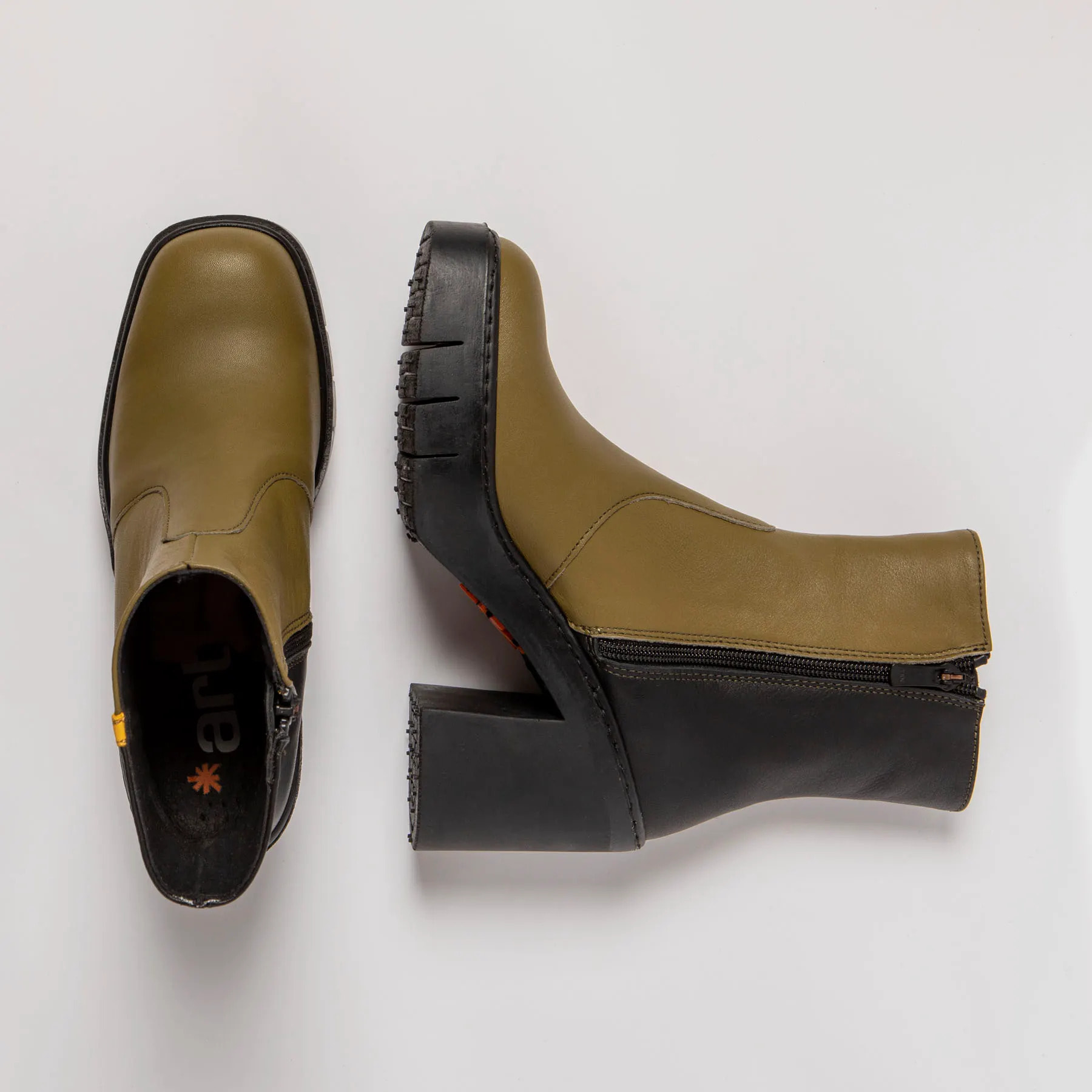 Botines con tacón 1974 NAPPA BRONZE-YELLOW/BERNA color Bronze-yellow