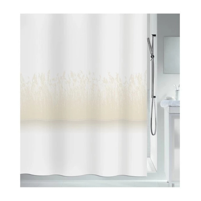 Rideau de douche Polyester ROSEAUX Sable Spirella