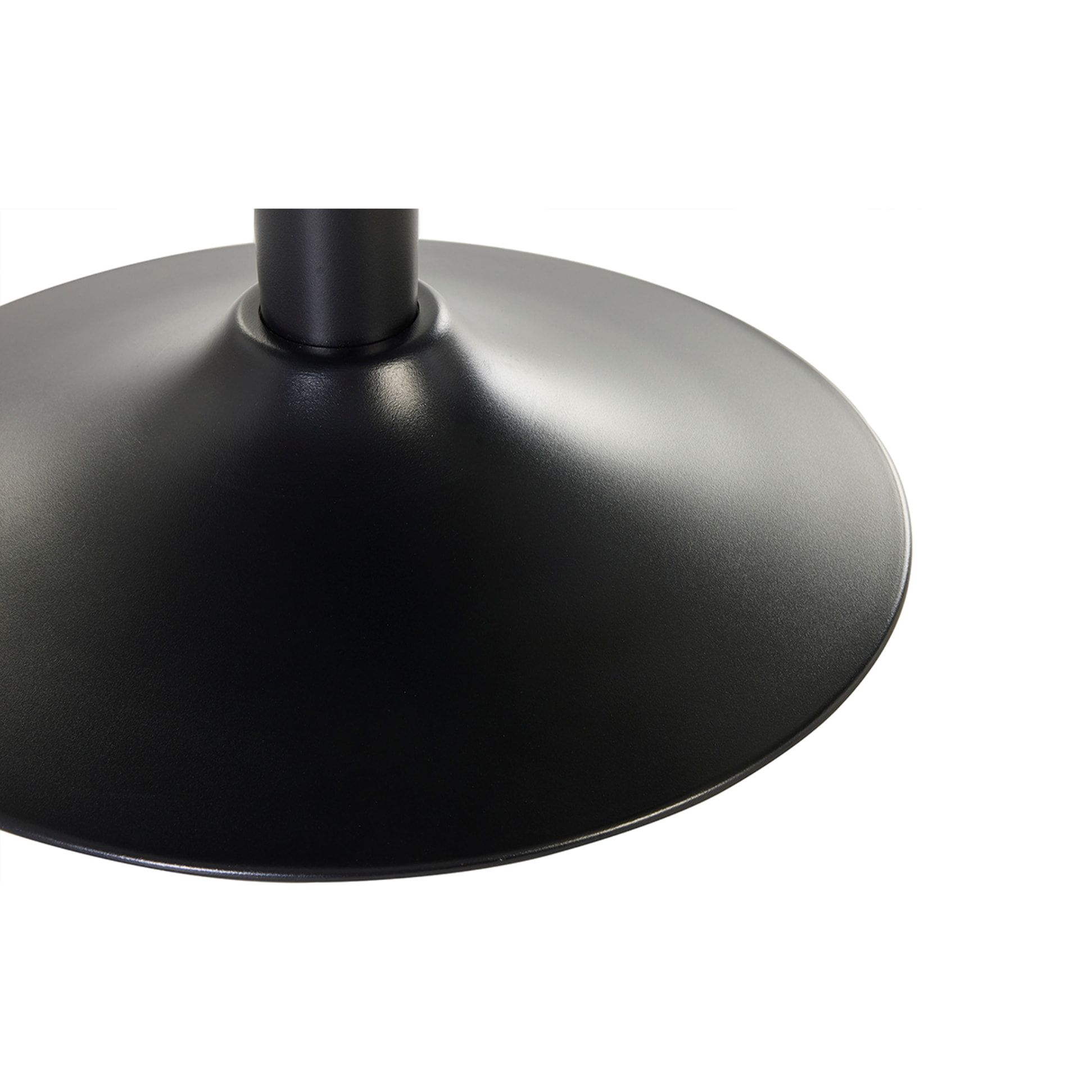 Table basse design ronde en céramique noire et métal D60 cm MALOU