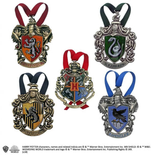 Harry Potter Ornamenti Natale Set 5 Stemmi Casate Di Hogwarts Noble Collection