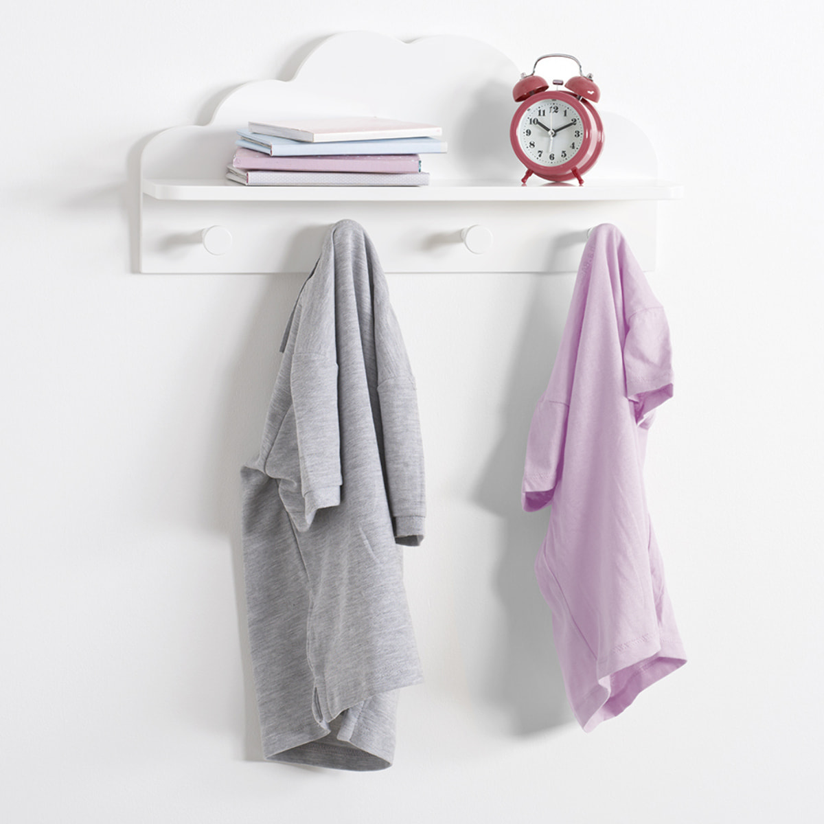 Patère enfant "Nuage" blanc 4 crochets