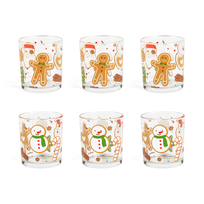 Set 6 Bicchieri Excelsa - Wonderful Ginger, Vetro Multicolore