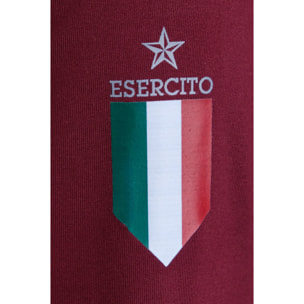 Felpa Esercito sport a maniche lunghe bordeaux uomo