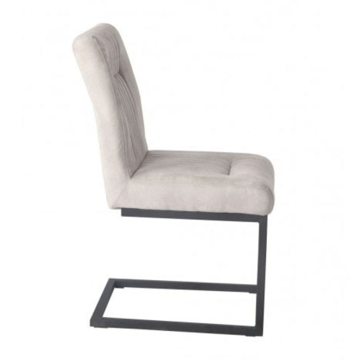 Chaise en velours avec piètement en métal noir - 2 coloris - ATELIER