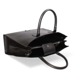 Borsa a mano da donna Made in Italy - Modello Lunaria Plus - Vera pelle - 34.0 x 31.0 x 14.5 cm