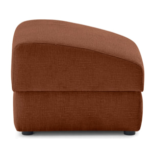 Bastille - pouf en tissu velours relief - Terracotta