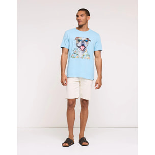 Camiseta Manga Corta Azul - Leesin