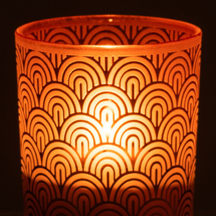 J-Line photophore Arc - verre - orange - small - 4 pcs