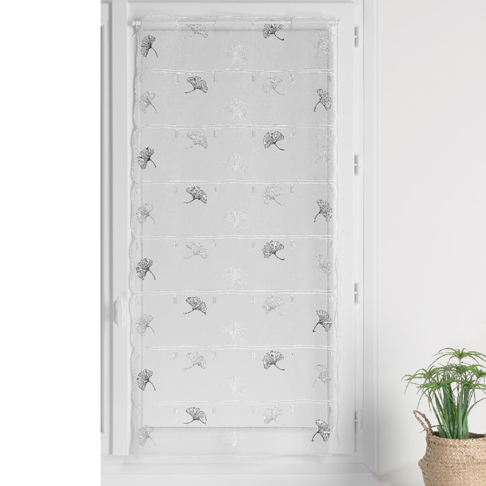 Modulable en voile fantaisie brodé - Gris clair