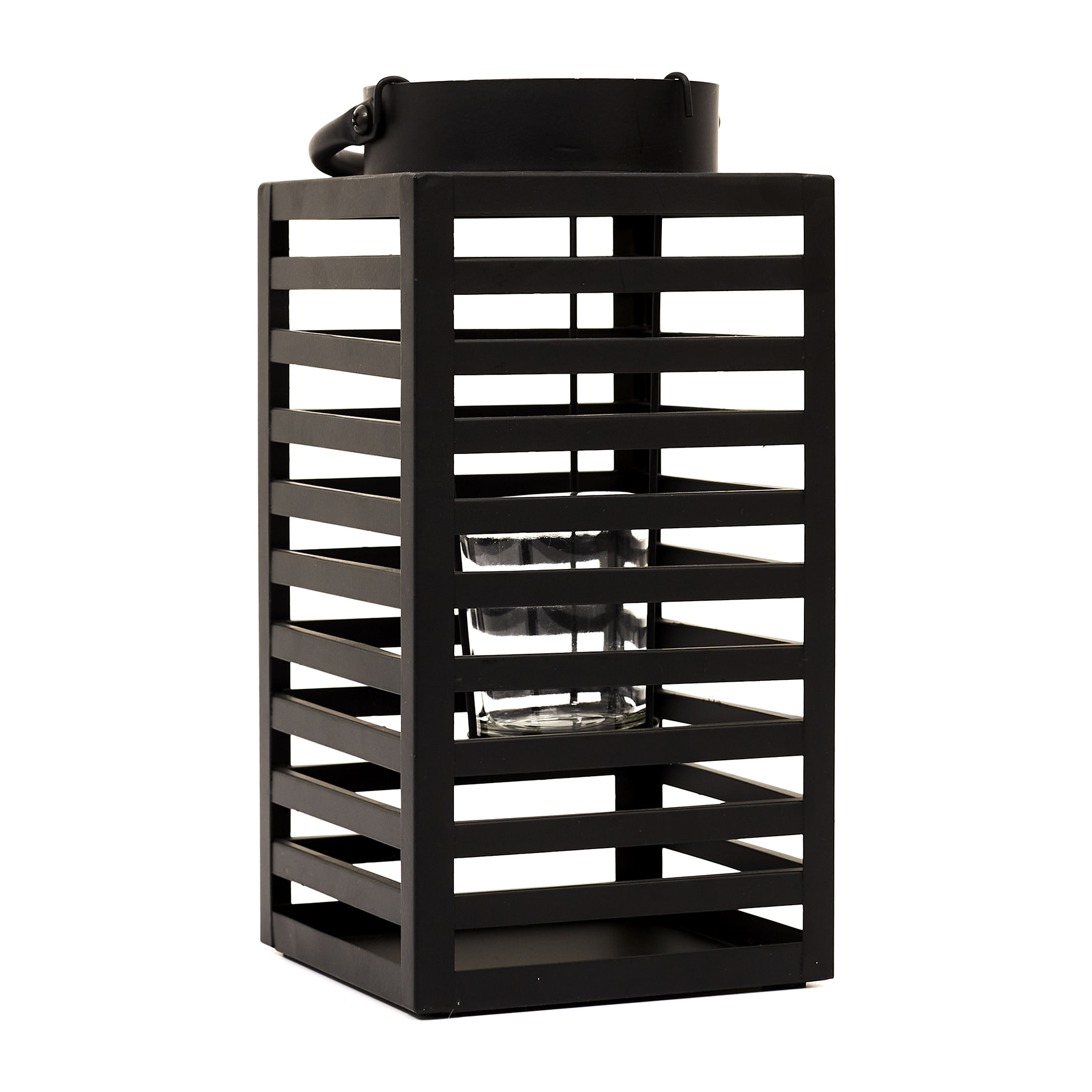 Lanterne En Metal Noir H24.5cm