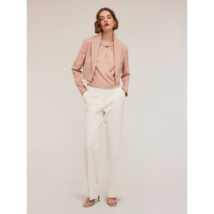Motivi - Chaqueta Spencer de lona mezcla de algodón - Rosa