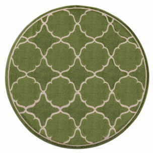 Tapis extérieur tissé kilim rond CULA