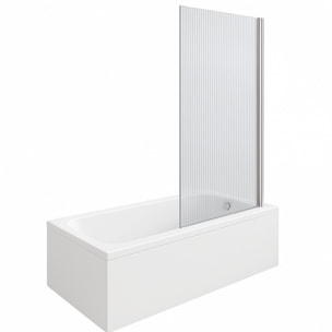 Baignoire droite DURAVIT D-Code 1700x700mm + Pare bain droit AURYS Raywall chromé