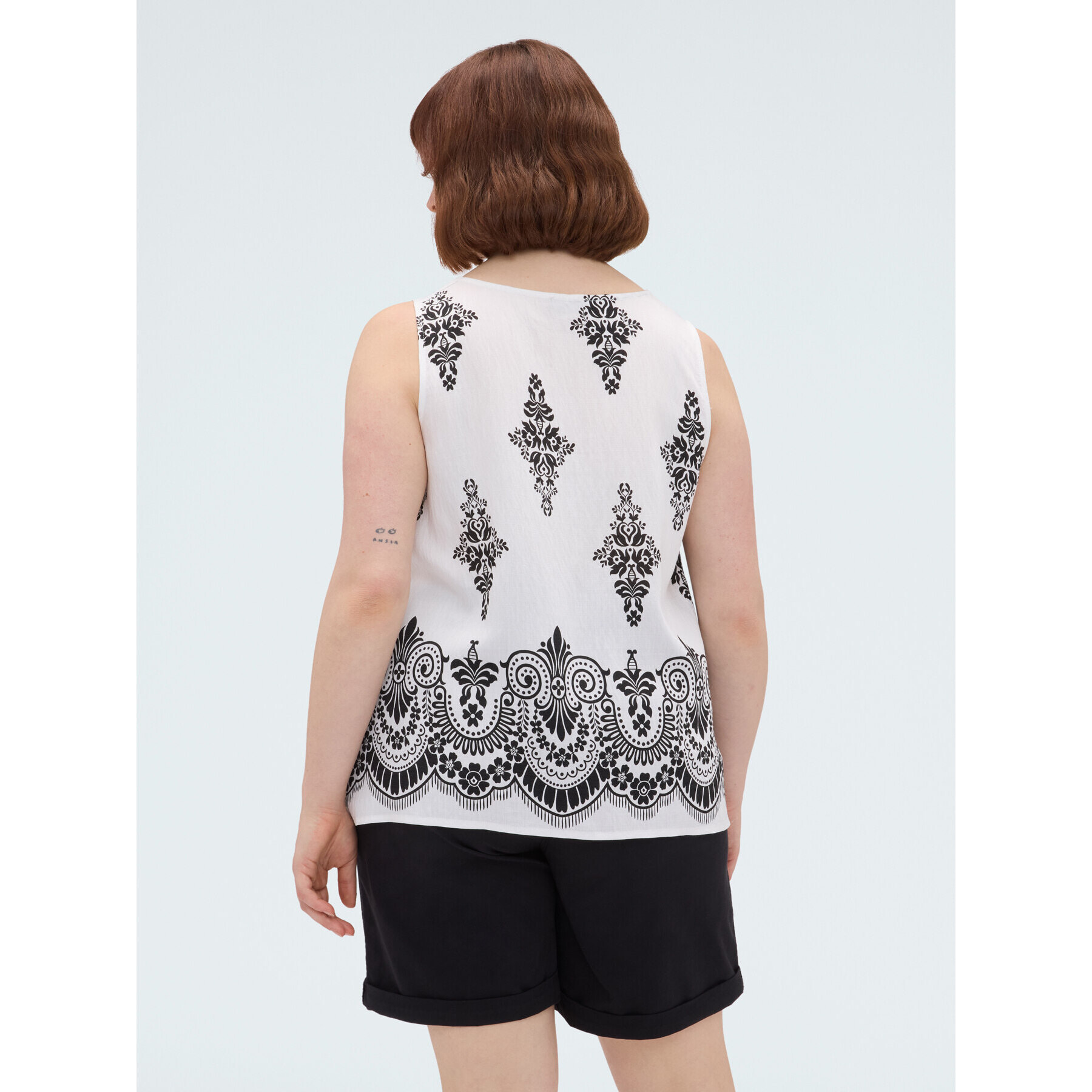 Fiorella Rubino - Top in viscosa con stampa - Bianco