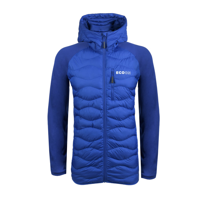 Chaqueta ECOActive Hybrid Insulated Jacket with cap marca ECOON - Azul Cielo