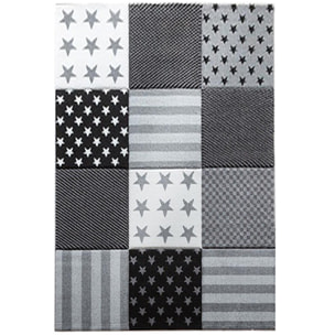 Tapis enfant tissé motif géométrique HUMU