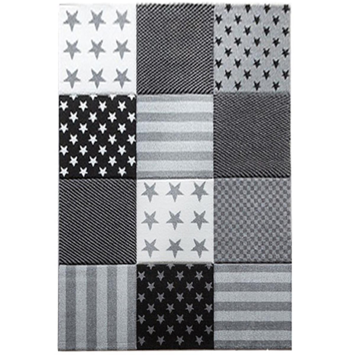 Tapis enfant tissé motif géométrique HUMU