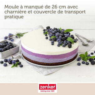Set pâtisserie avec moule à manqué 26 cm, 2 bols à mixer, verre mesureur et spatule Zenker