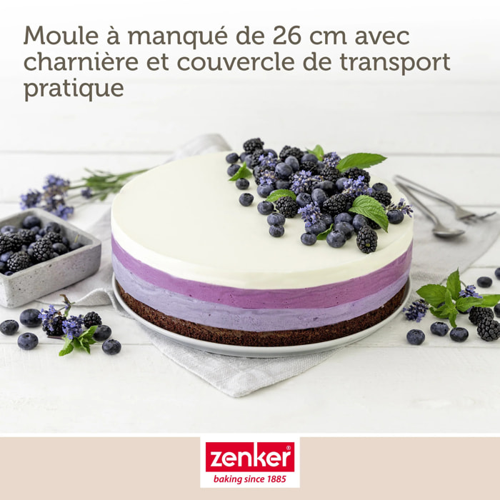 Set pâtisserie avec moule à manqué 26 cm, 2 bols à mixer, verre mesureur et spatule Zenker