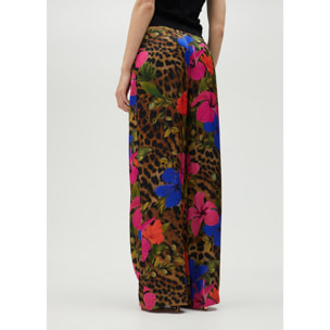 Pantaloni morbidi stampa animalier