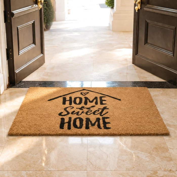 Paillasson motif texte en relief, chaleureux, NID