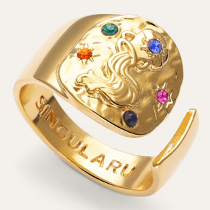 Anillo Organic Colors Zodiaco Baño Oro