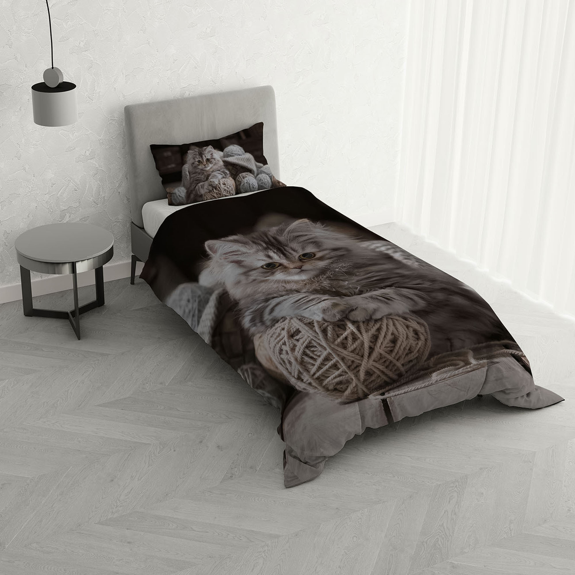 PARURE COPRIPIUMINO GOODNIGHT SINGOLO - STAMPA DIGITALE 100% Microfibra