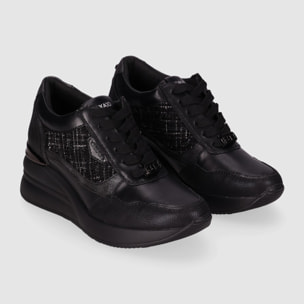 Deportivos de Piel Sintética - Negro - Tacón: 6 cm