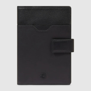 Piquadro Porta passaporto in pelle con tasca per AirTag® o CONNEQU 4.0