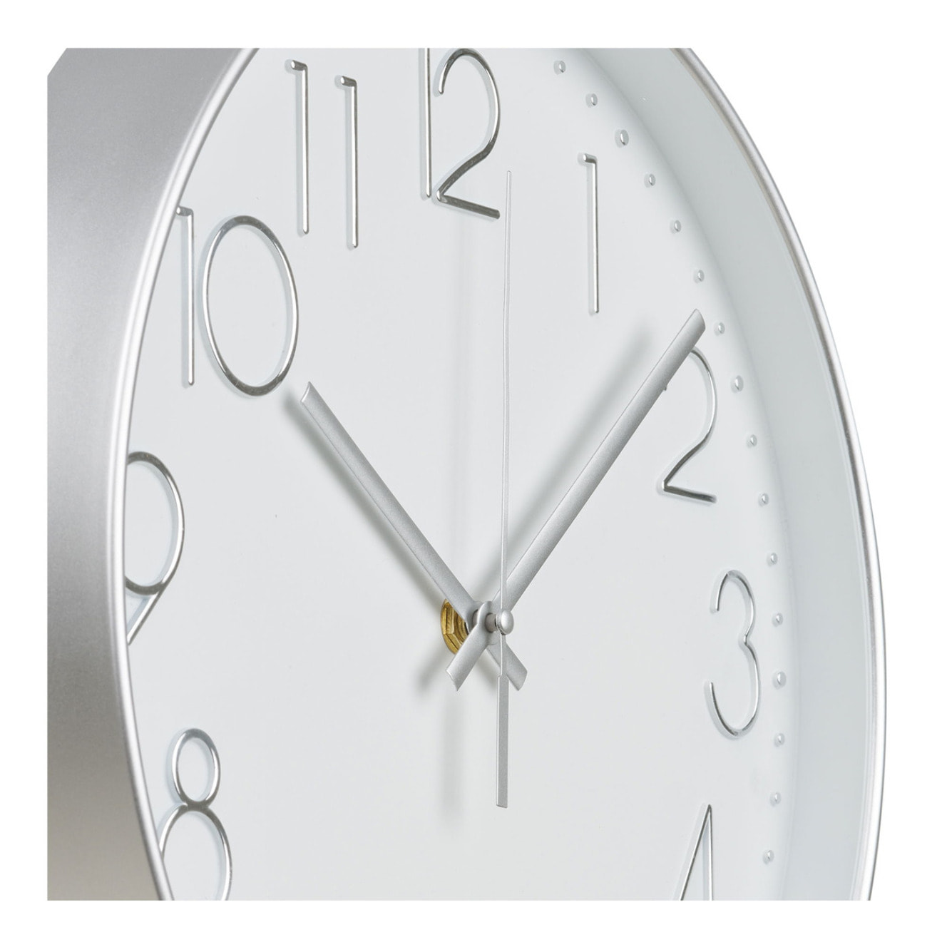 Orologio da parete Lalibela argento con movimento silenzioso ø30 cm