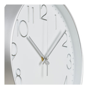 Orologio da parete Lalibela argento con movimento silenzioso ø30 cm