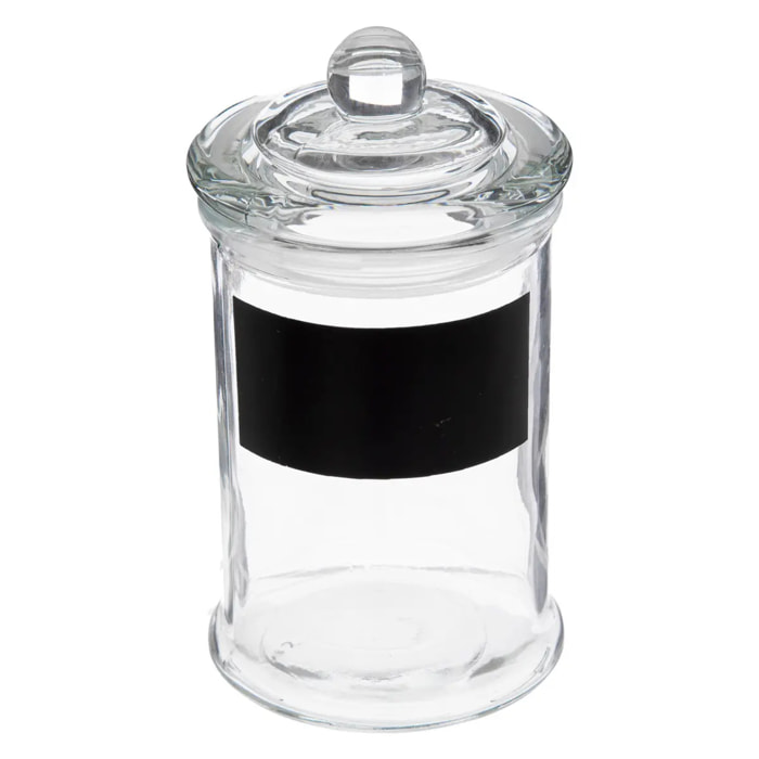 Bocal verre + étiquette ardoise  0,12L